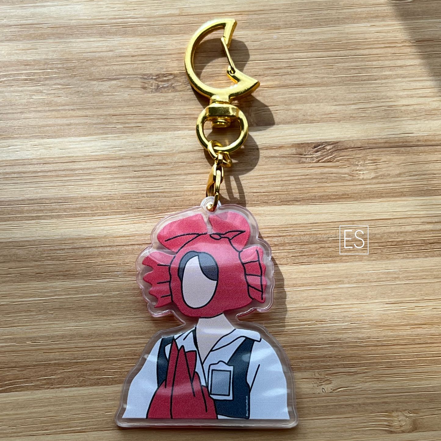Custom keychain one single sided