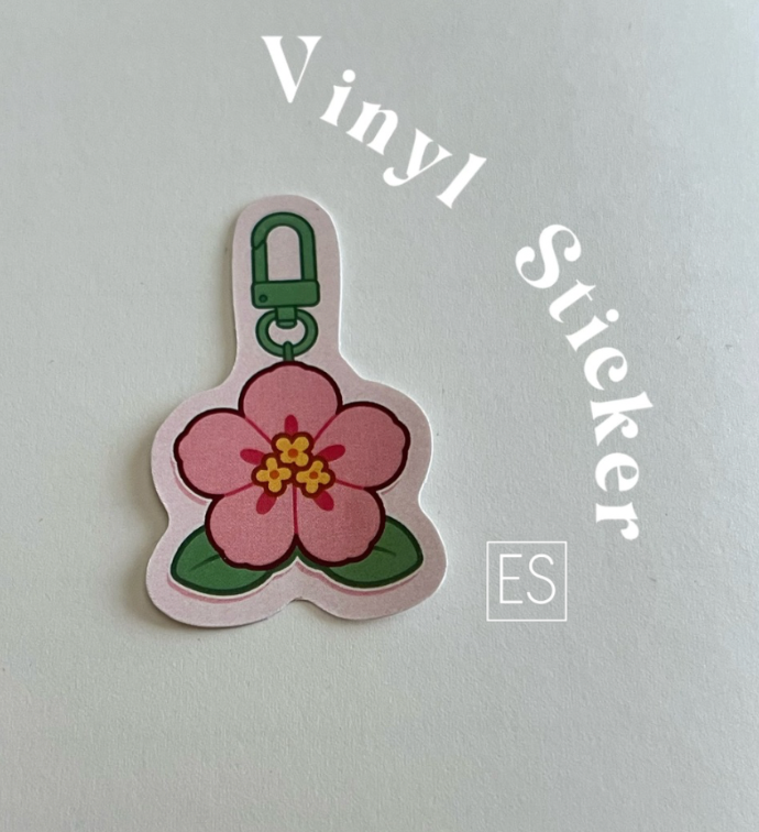 Pink flower vinyl