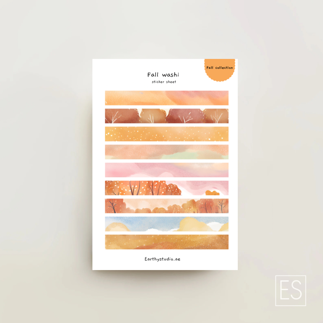 Fall washi sticker sheet