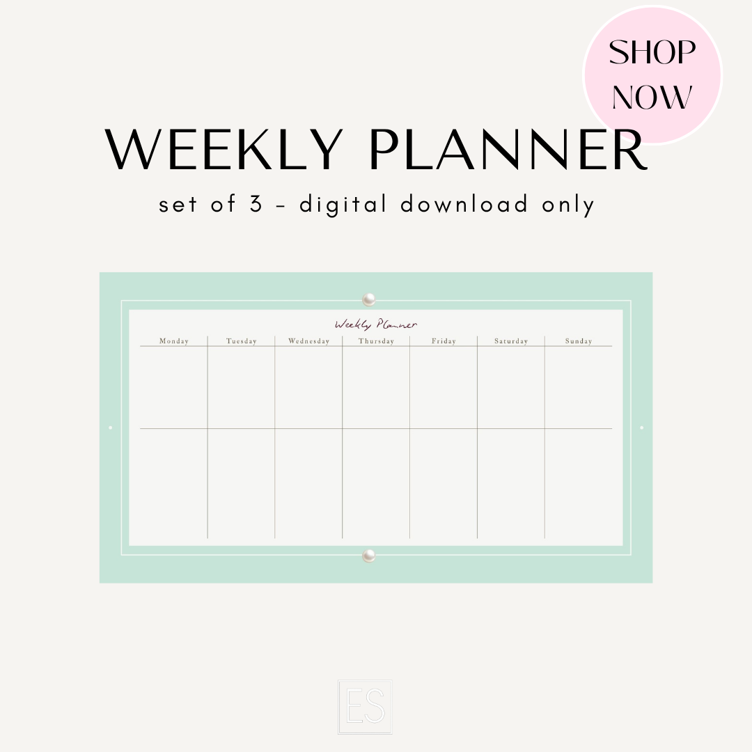 Set of 3 weekly planner - digital download only