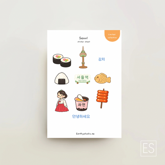 Seoul sticker sheet 🇰🇷