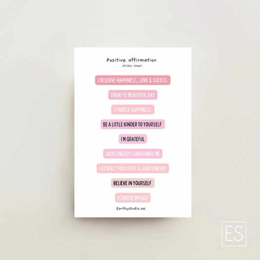 Positive affirmation stickers sheet 🌱