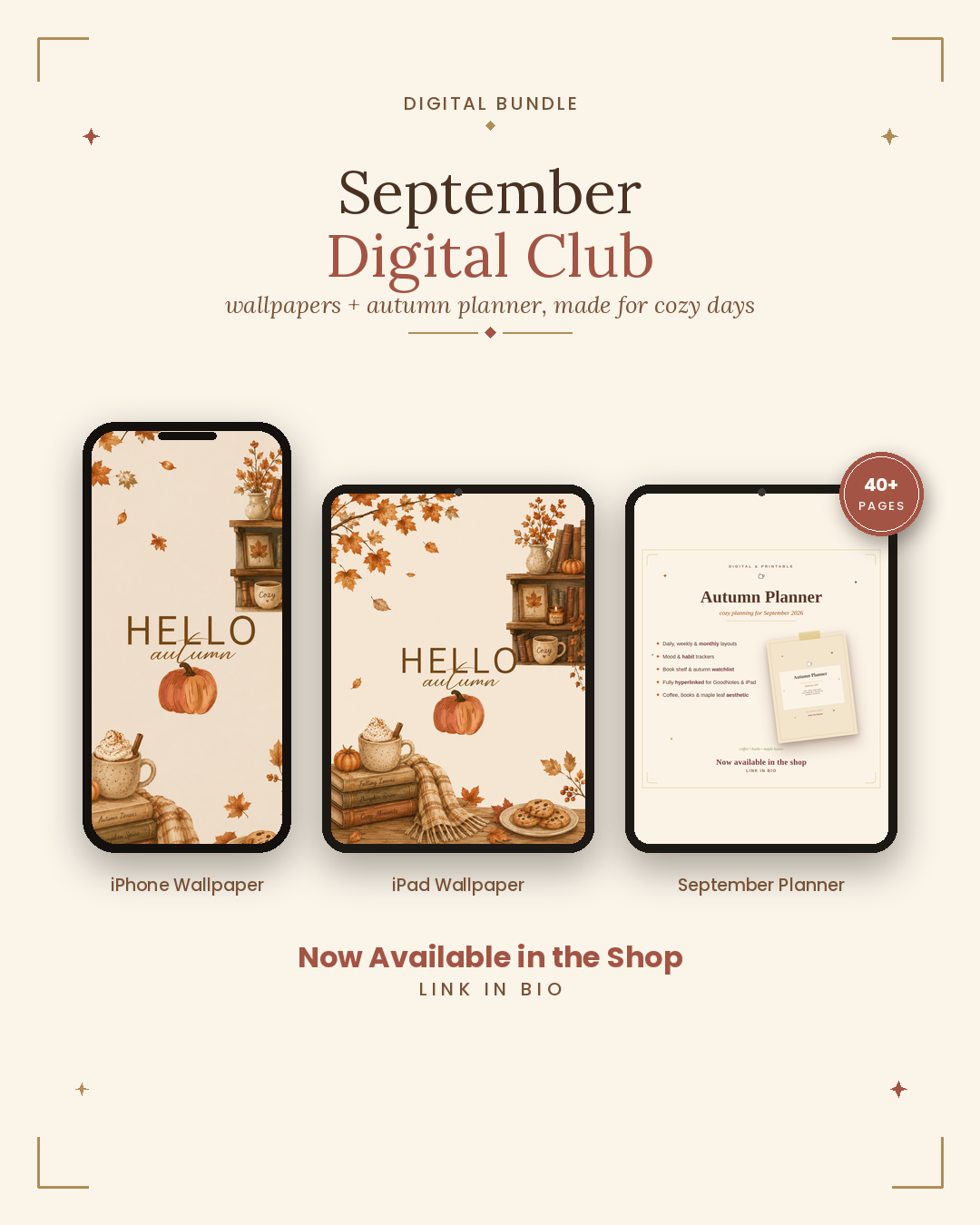 ☕ September Digital Club — Hello Autumn Bundle