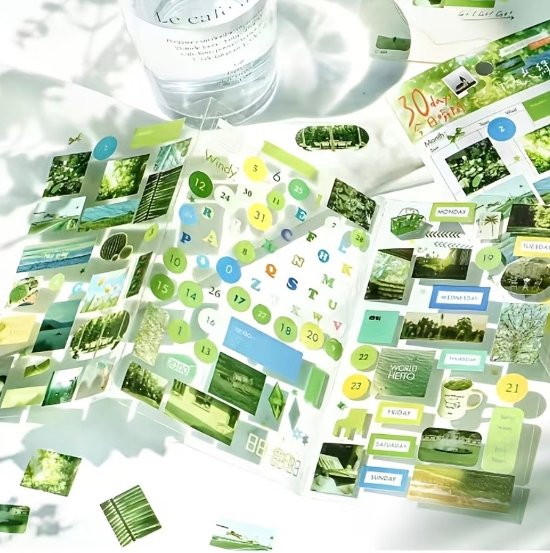 Green journal stickers