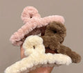 Fluffy hair clip