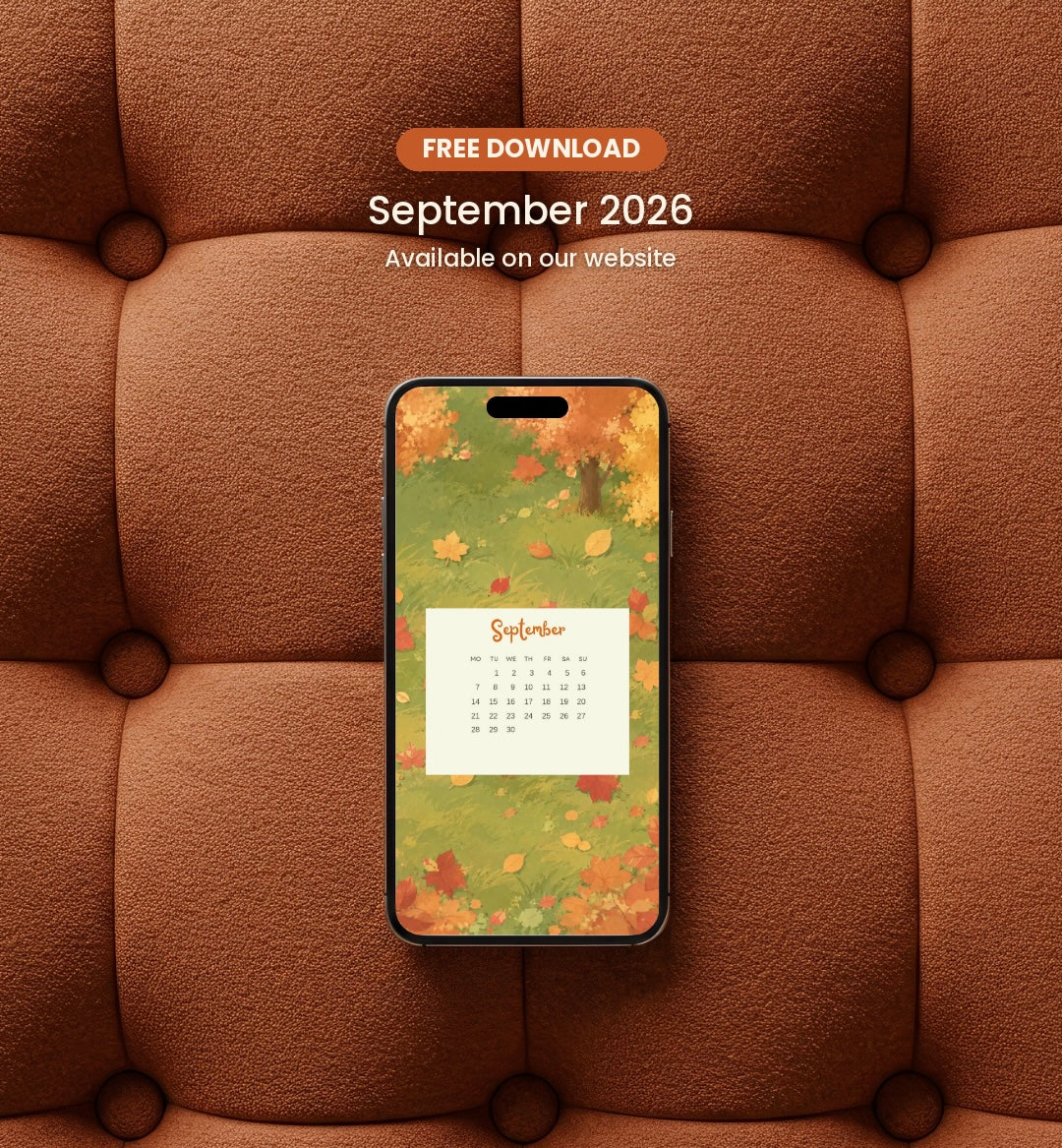 Cozy September Calendar Wallpaper ~ Free Download