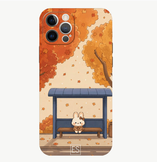 Custom ~ bunny waiting for her bus iPhone cover