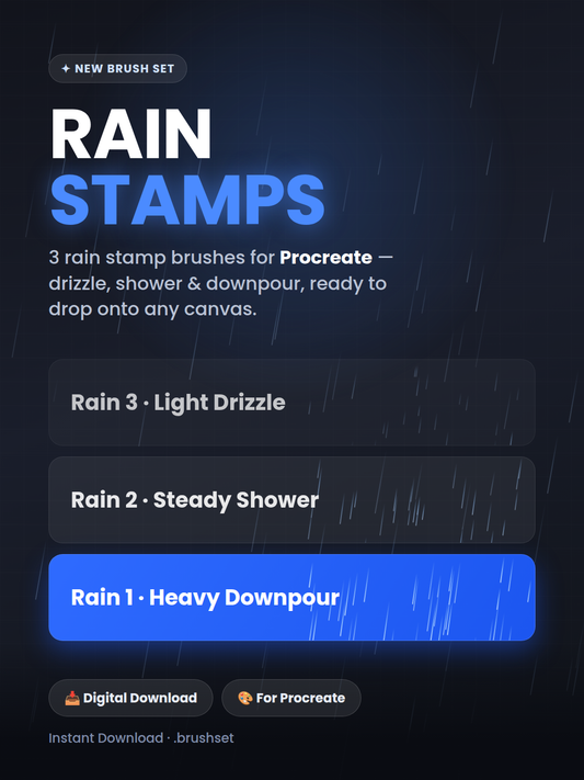 Rain Stamps — Procreate Brush Set
