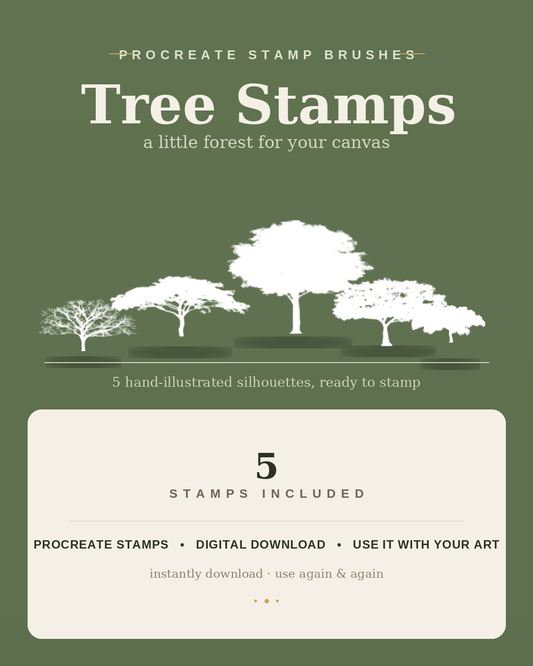 Tree Stamps — Procreate Stamp Set