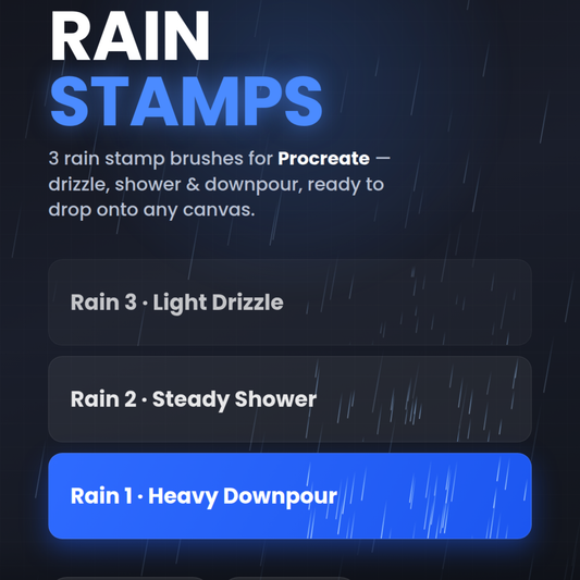 Rain Stamps — Procreate Brush Set