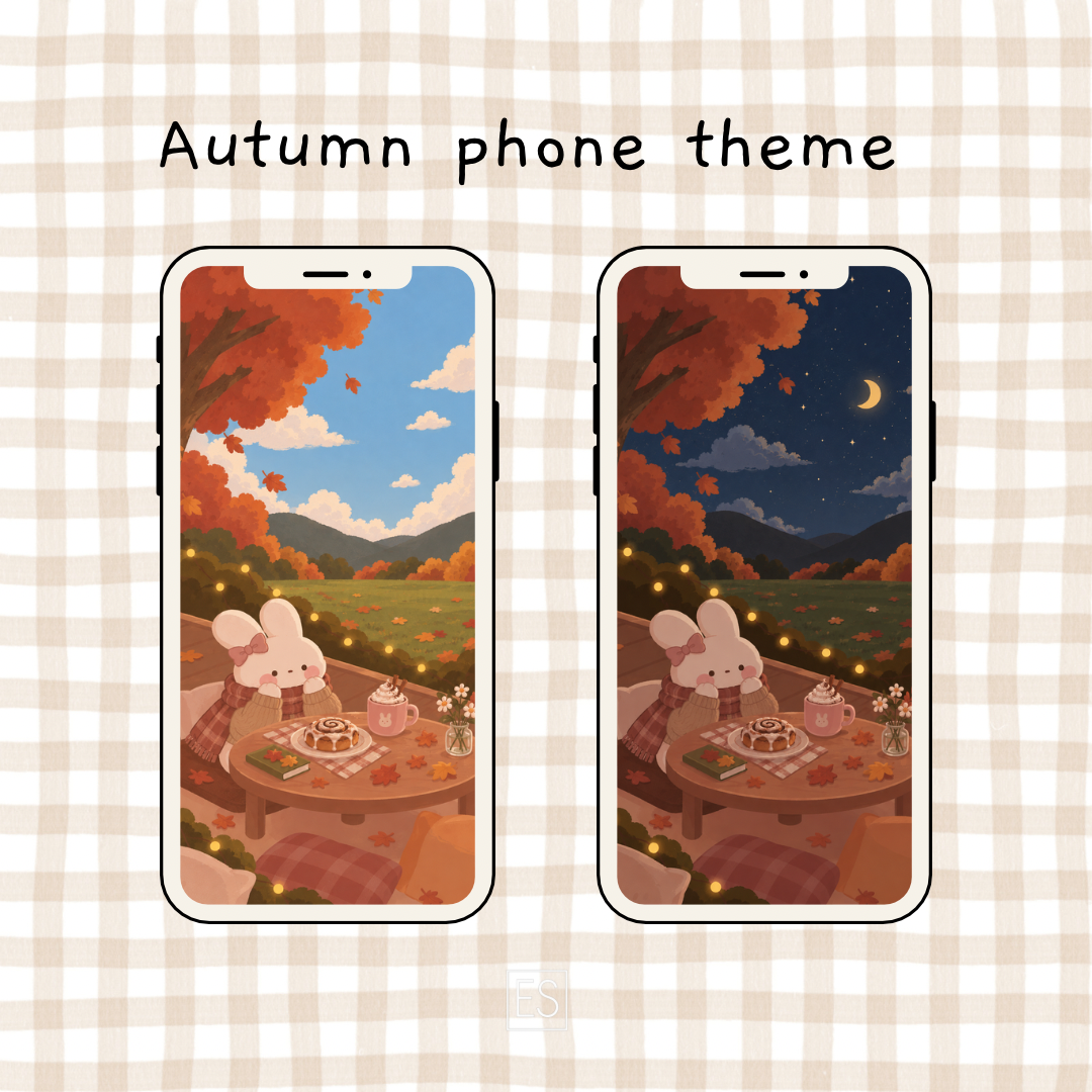 Lily - autumn theme phone wallpaper