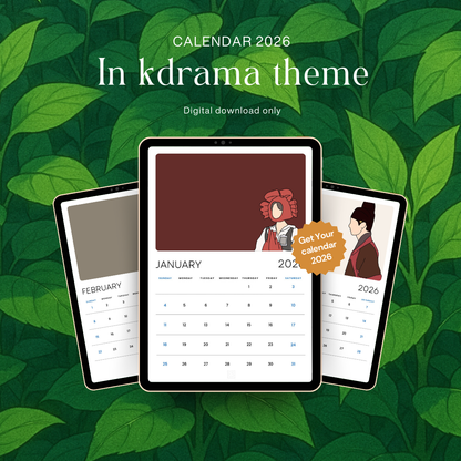 2026 K-Drama Digital Calendar ⭐️