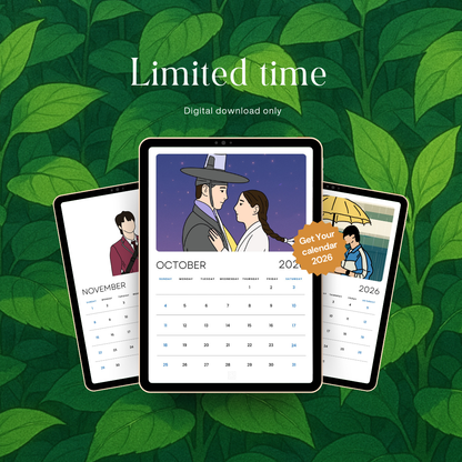 2026 K-Drama Digital Calendar ⭐️