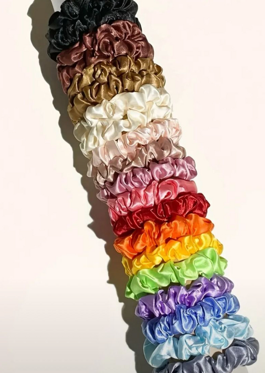 Set of 4 Silk scrunchie- random pick