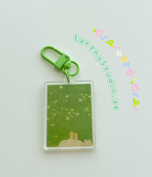 Spring girl keychain