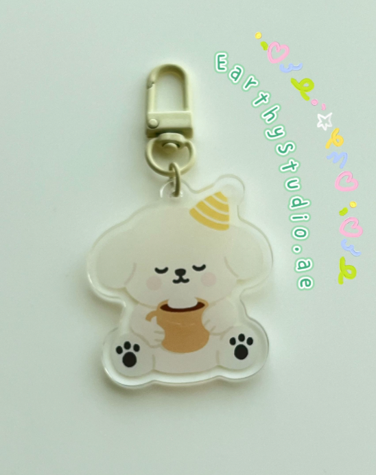 Cocoa Time with Poppy Keychain