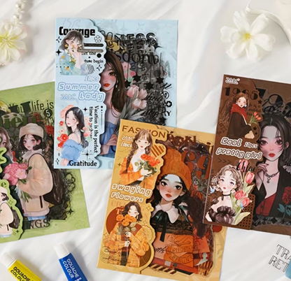 4packs of Girly stickers I Fashion I Journal Stickers I decorate your planner