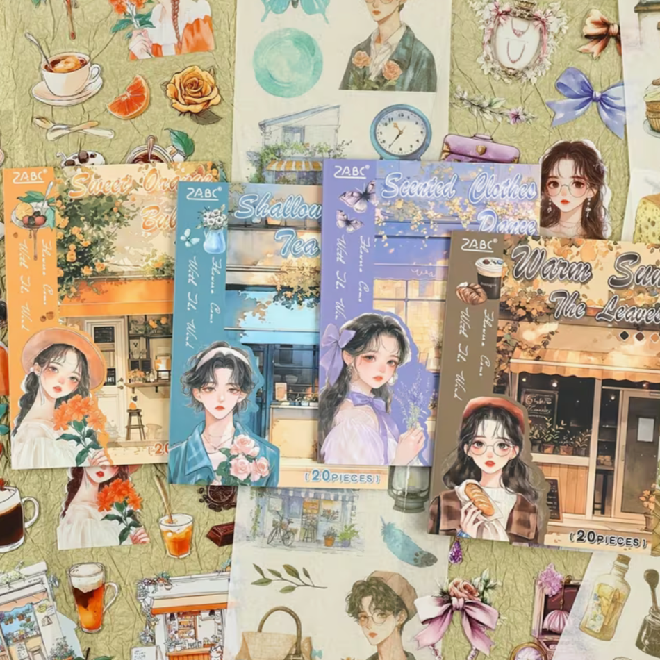 4pcs warm & cozy sticker book