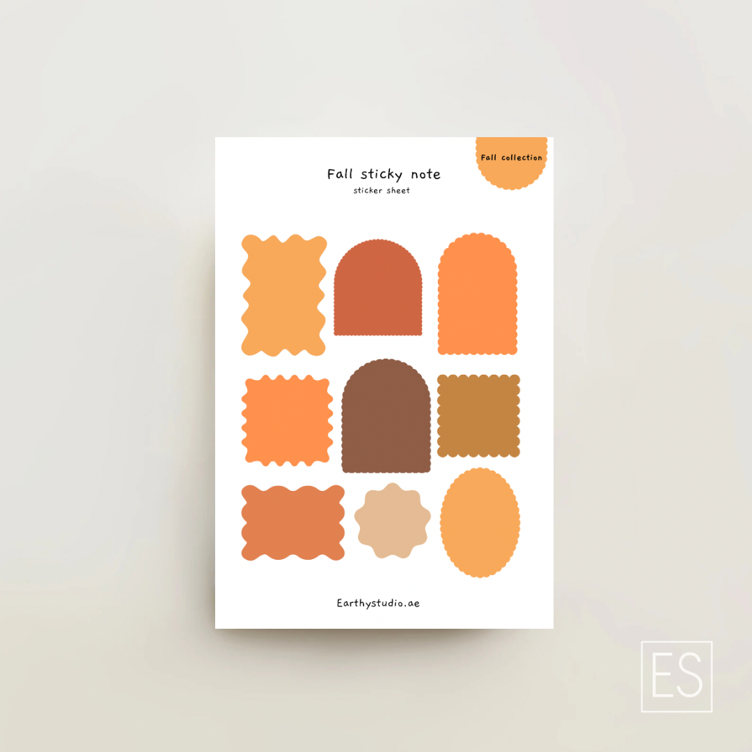 Fall sticky note - sticker sheet