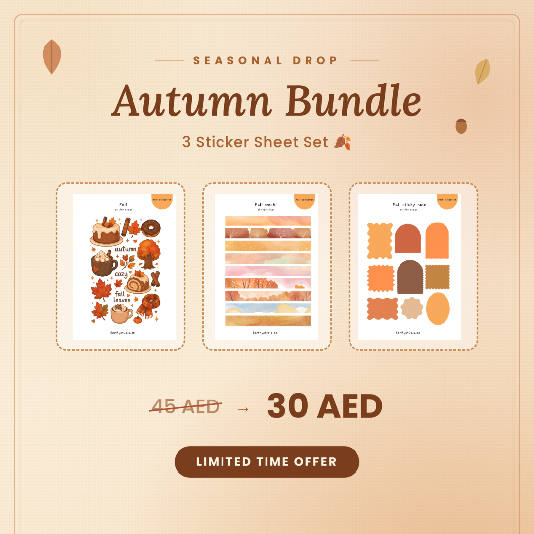 Autumn sticker sheet bundle - set of 3